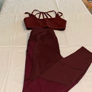 Maroon workout set